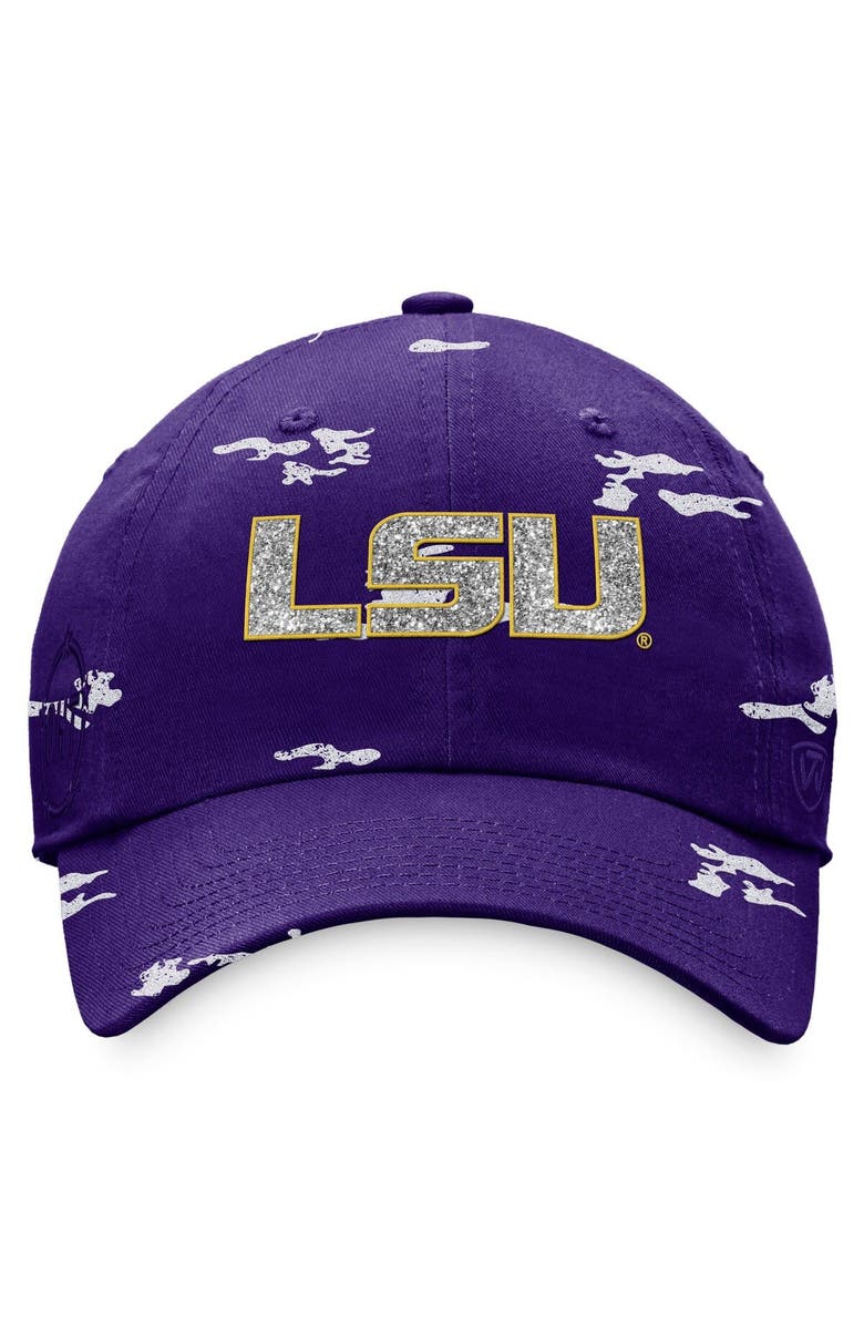 TOP OF THE WORLD Women's Top of the World Purple LSU Tigers OHT Military Appreciation Betty Adjustable Hat, Alternate, color,