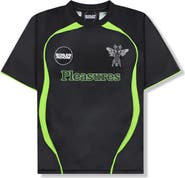 PLEASURES x Boiler Room Aqua Cotton Soccer Jersey