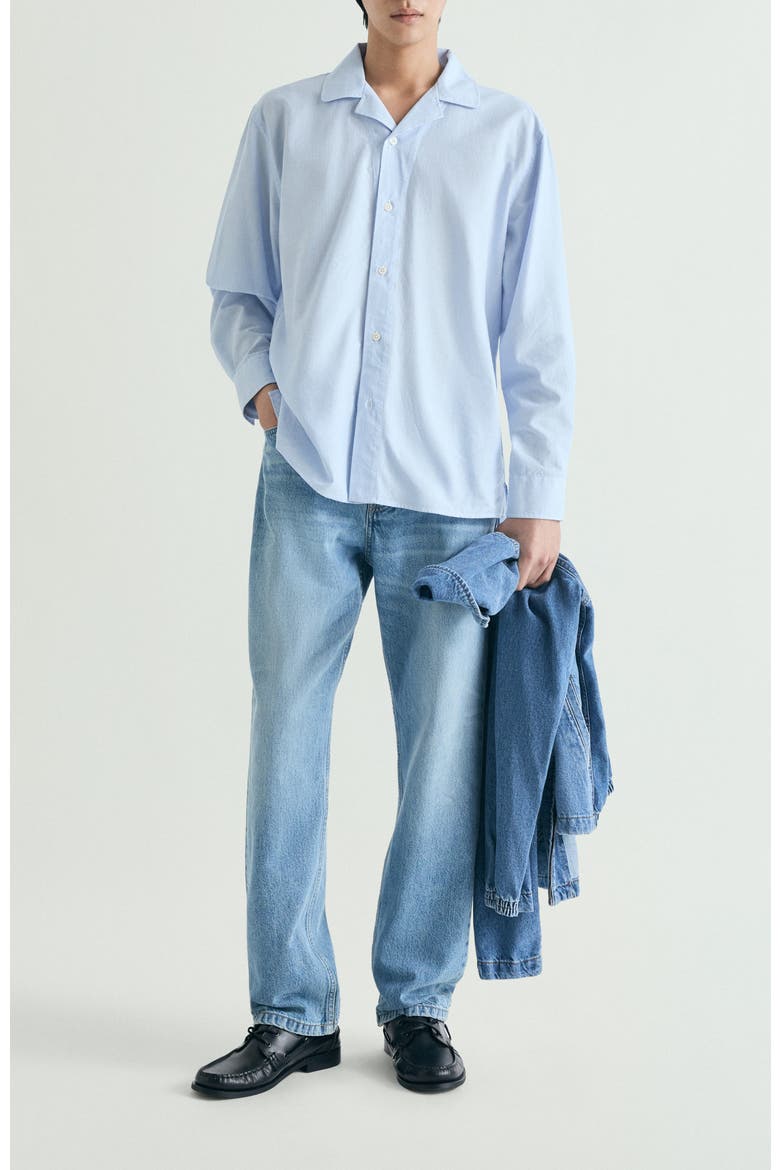 Striped Oxford Shirt, Alternate, color, SkyblueStripes