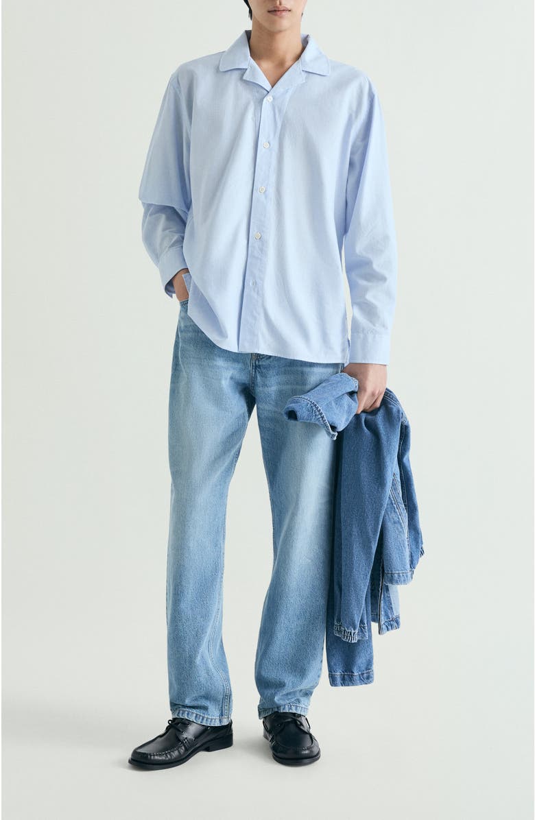 Scalpers Striped Oxford Shirt, Alternate, color, Skybluestripes