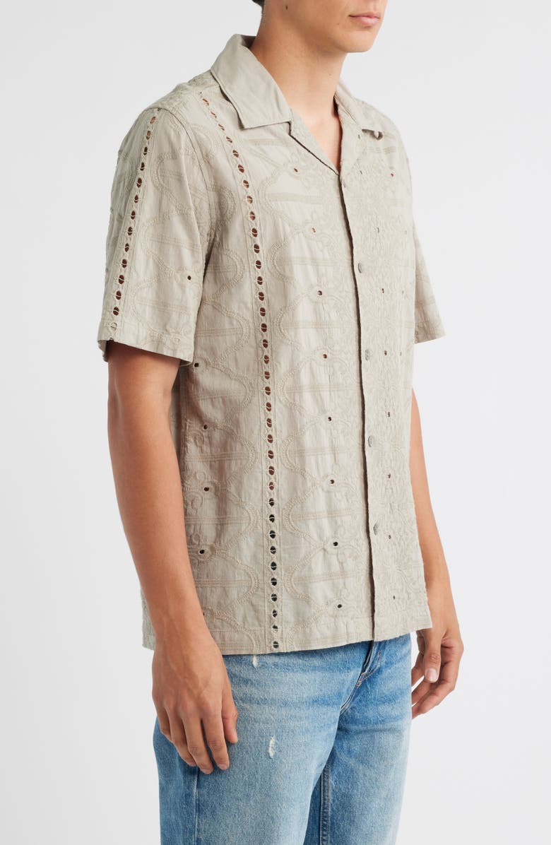 NN07 Julio 5392 Eyelet Embroidered Camp Shirt, Alternate, color, Fog