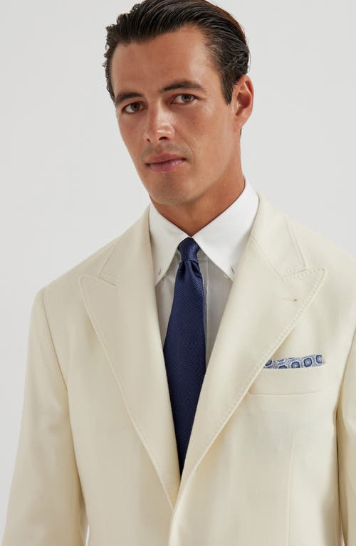 Brunello Cucinelli Textured Silk Twill Tie In Blue