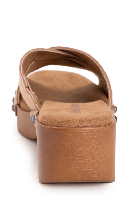 Muk Luks Cadence Wedge Sandal In Blush Nubuck