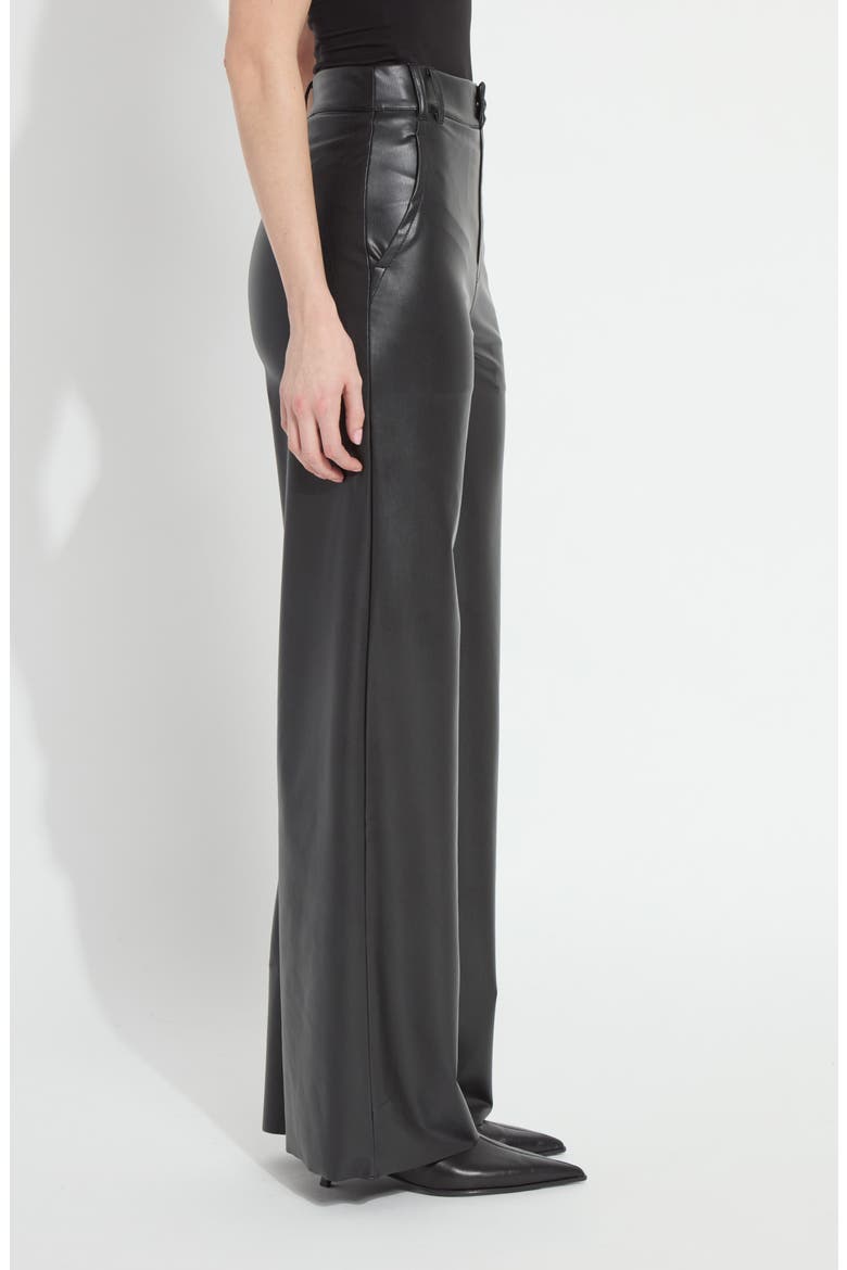 Ada Faux Leather Wide Leg Pants, Alternate, color, BLACK