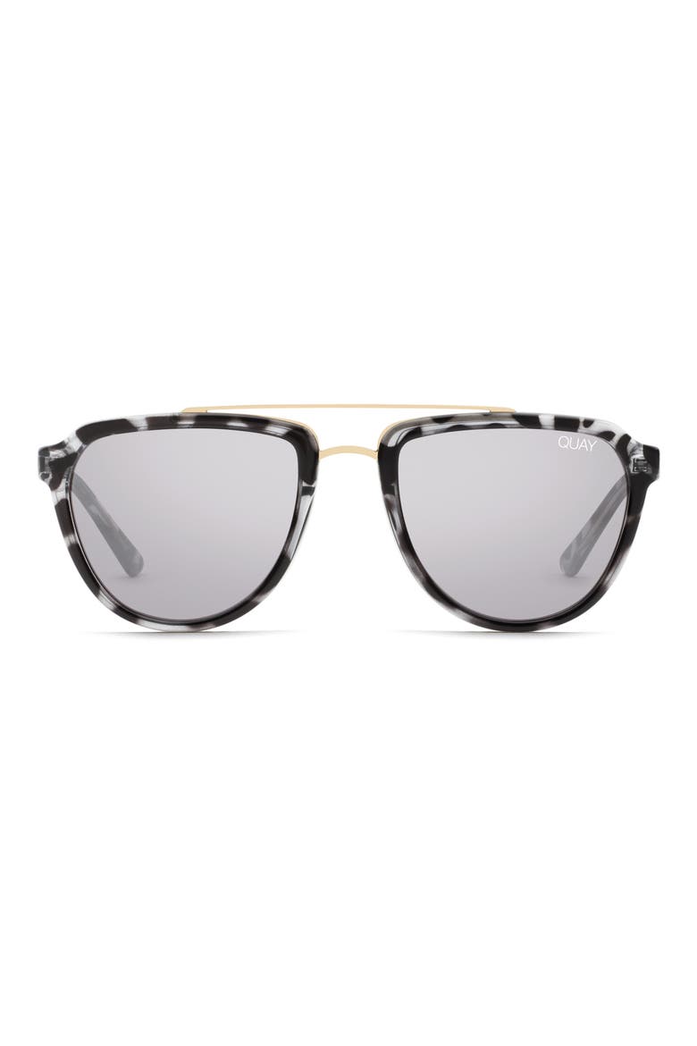 Australia Mystic 55mm Aviator Sunglasses, Main, color, BLACK TORT/ SILVER