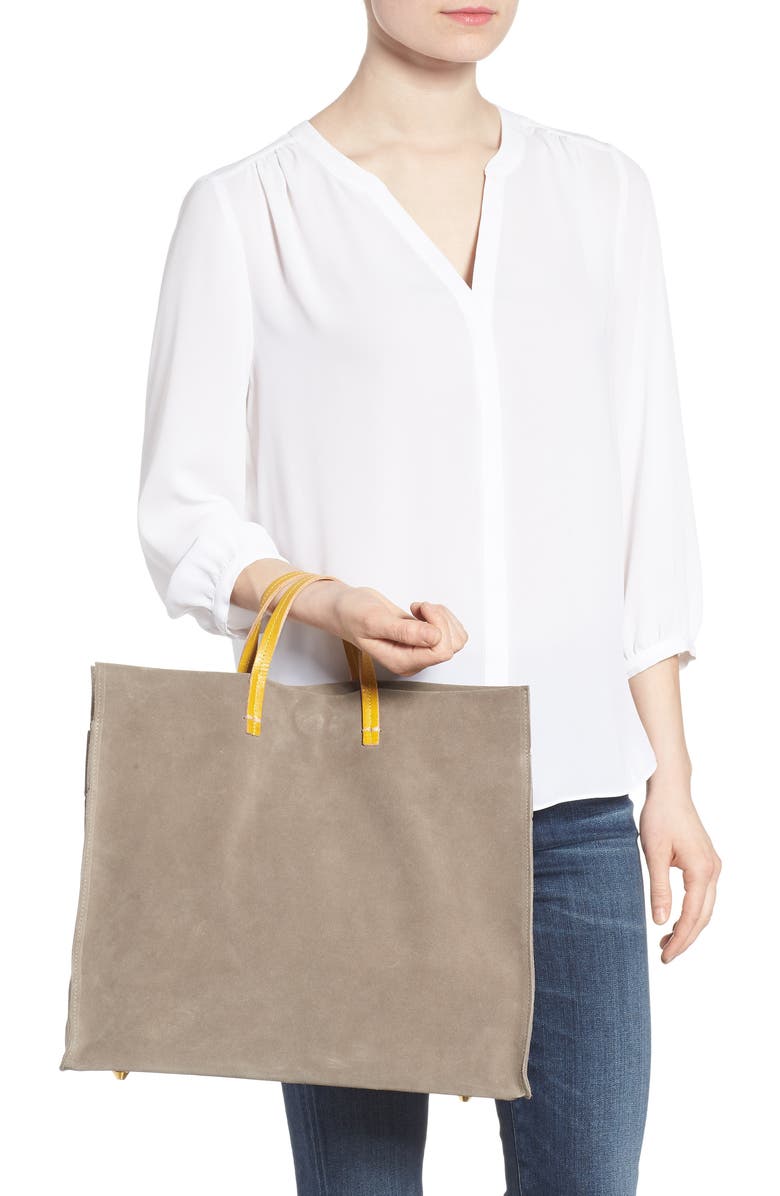 Clare V. Simple Suede Tote, Alternate, color,