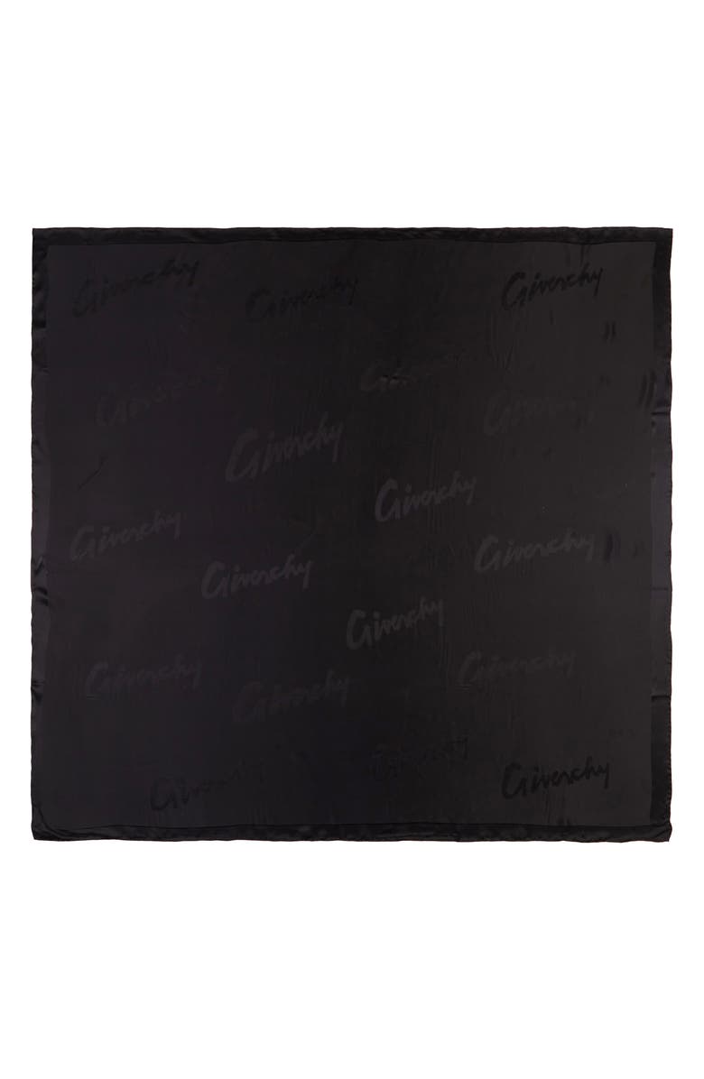 Givenchy Signature Logo Silk Shawl, Main, color,