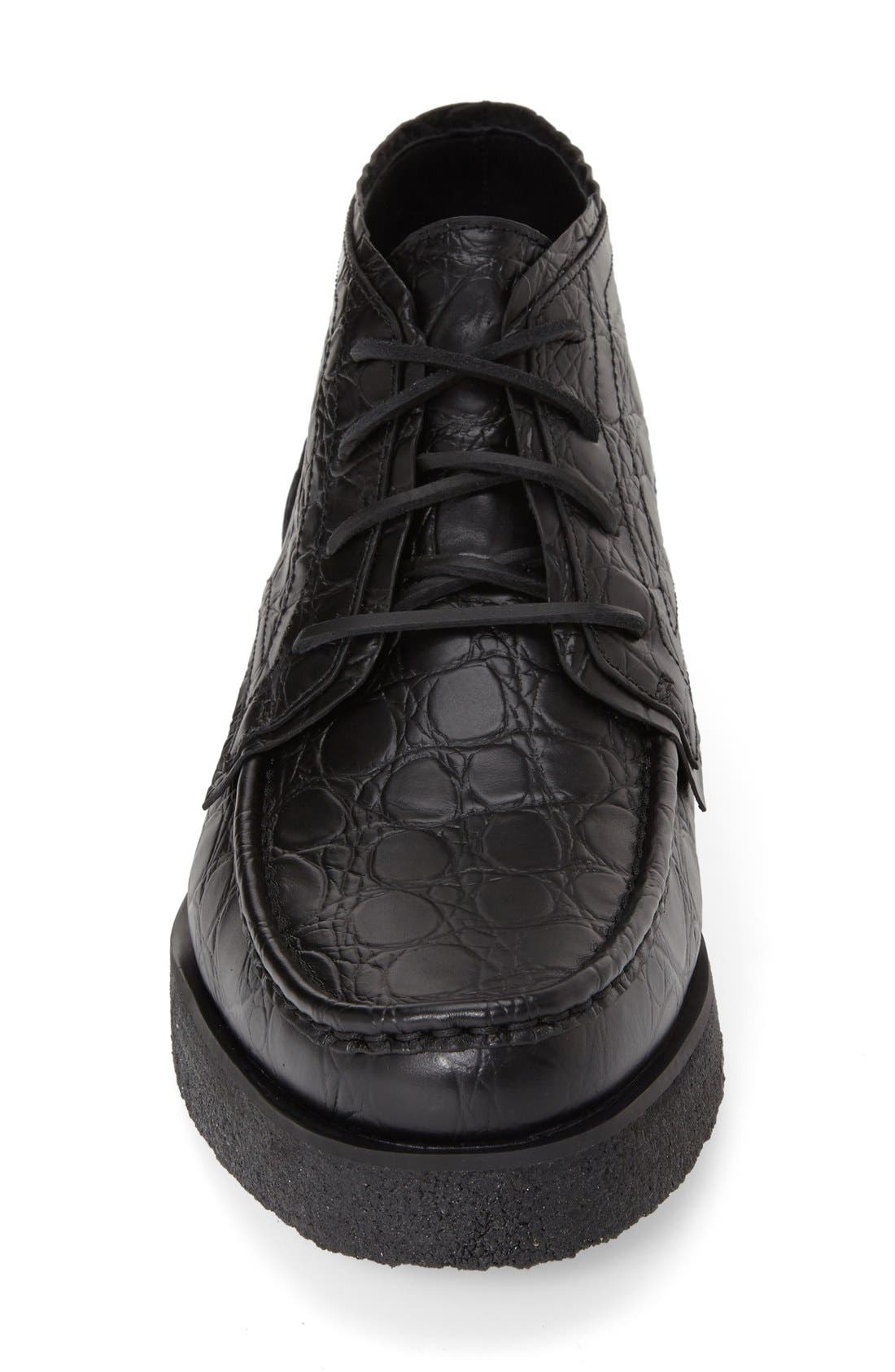 'Kass Low' Moc Toe Boot, Alternate, color, BLACK LEATHER