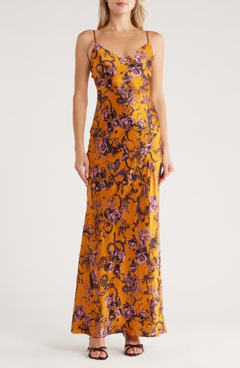 L Agence L'agence Serita Silk Maxi Slipdress