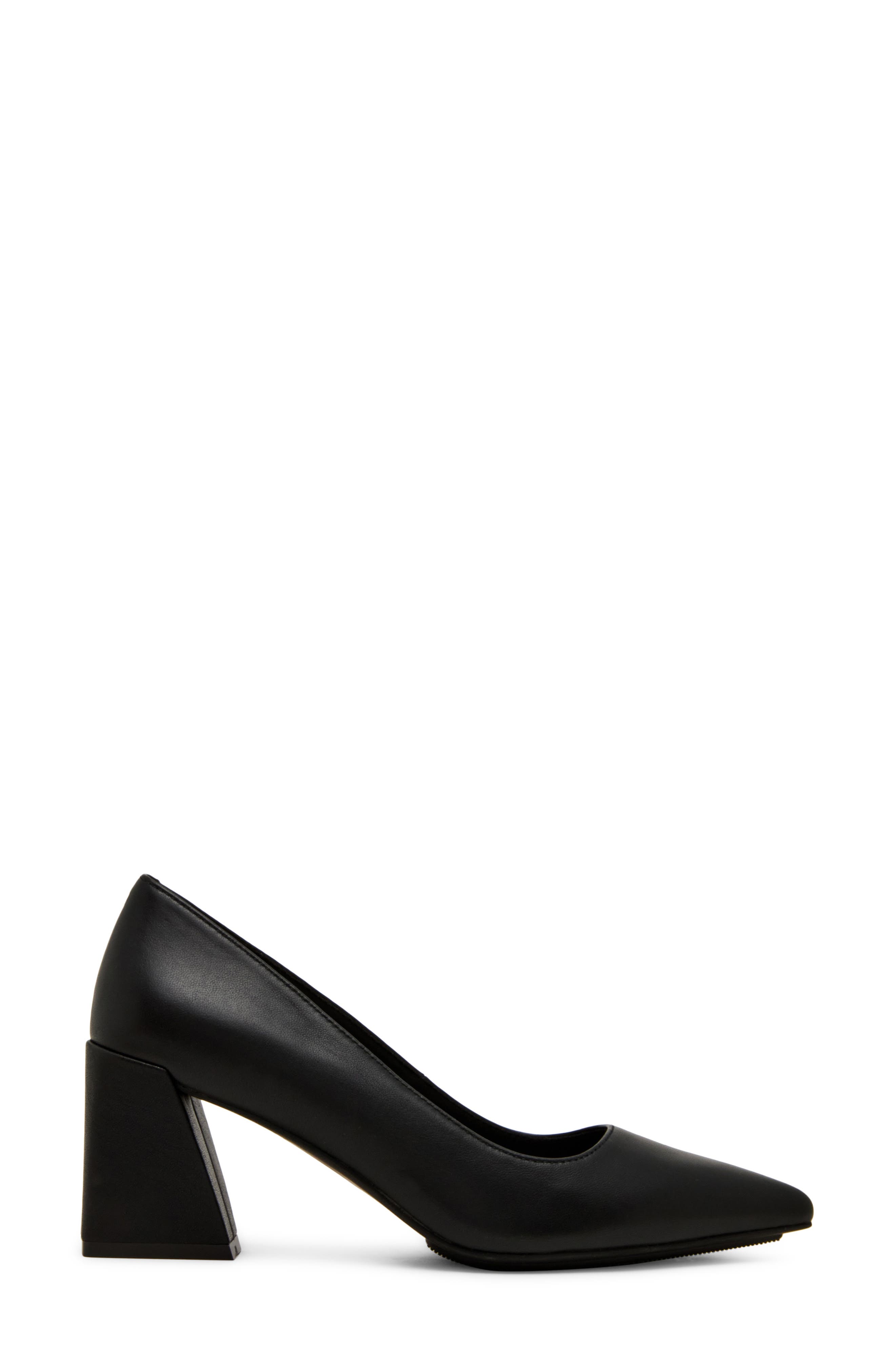 Anne Klein Relena Pointed Toe Pump, Alternate, color, Black Leather