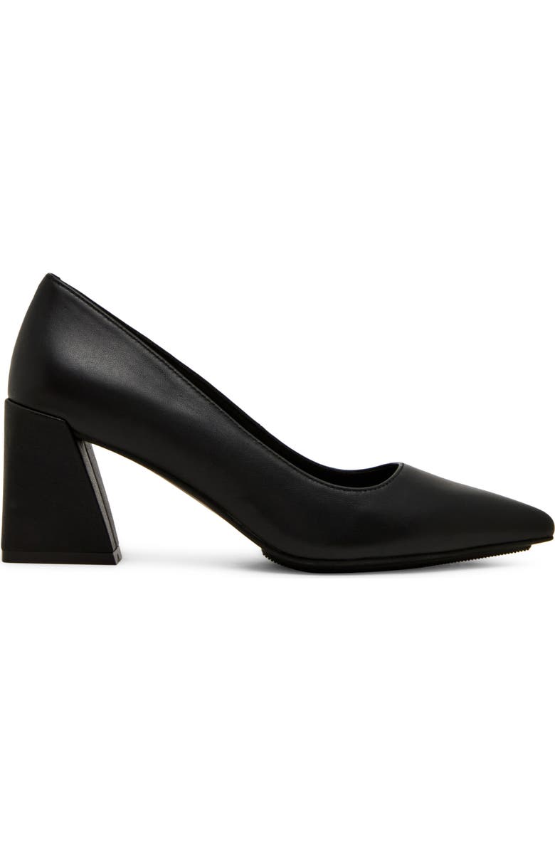 Anne Klein Relena Pointed Toe Pump, Alternate, color, Black Leather