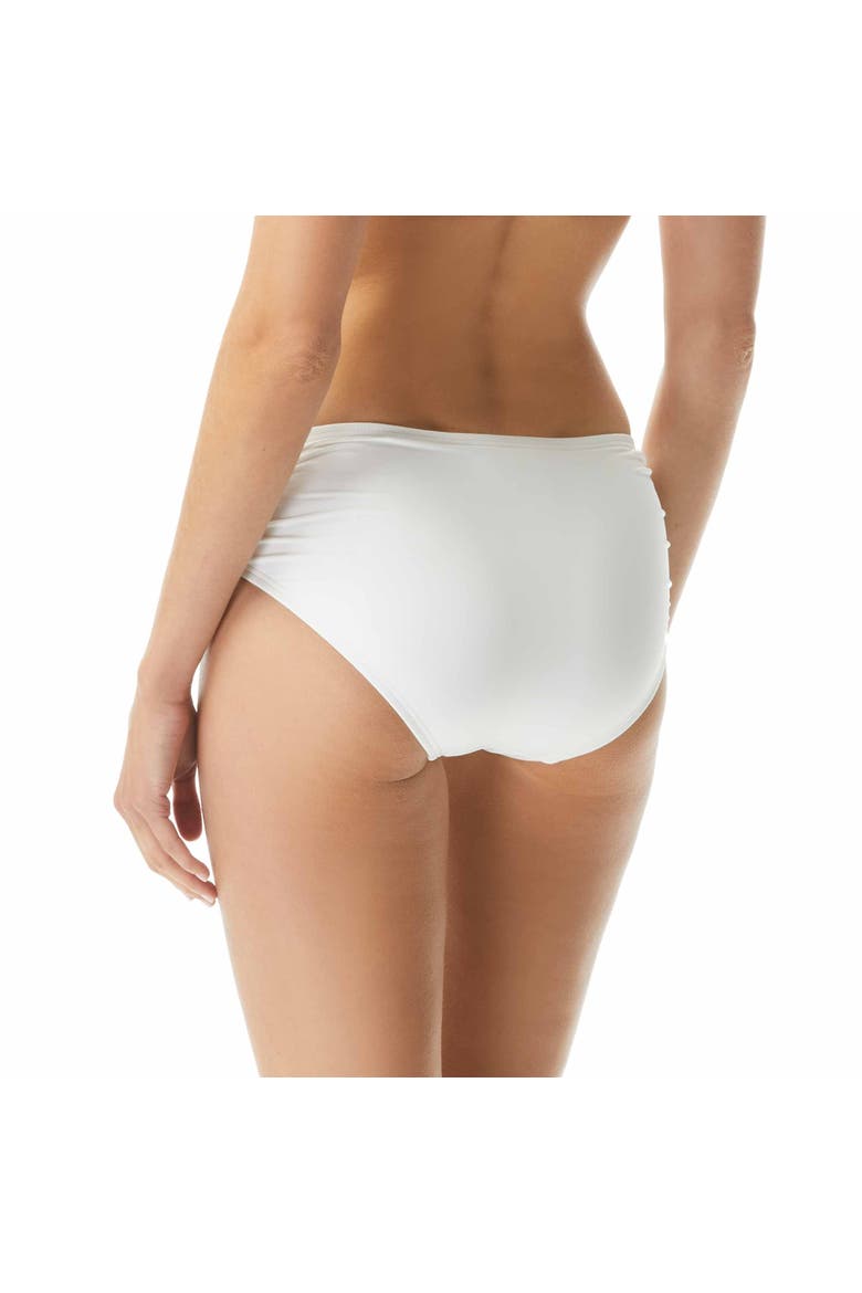 Shirred Bikini Bottom, Alternate, color, White