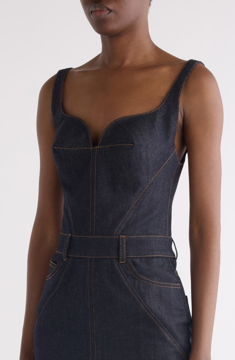 Givenchy Kick Back Stretch Denim Dress, Alternate, color, Dark Blue