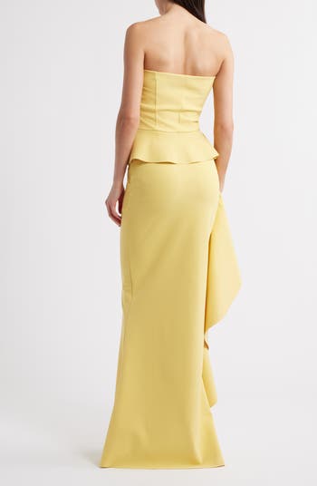 Eliska Ruffle Strapless Gown
