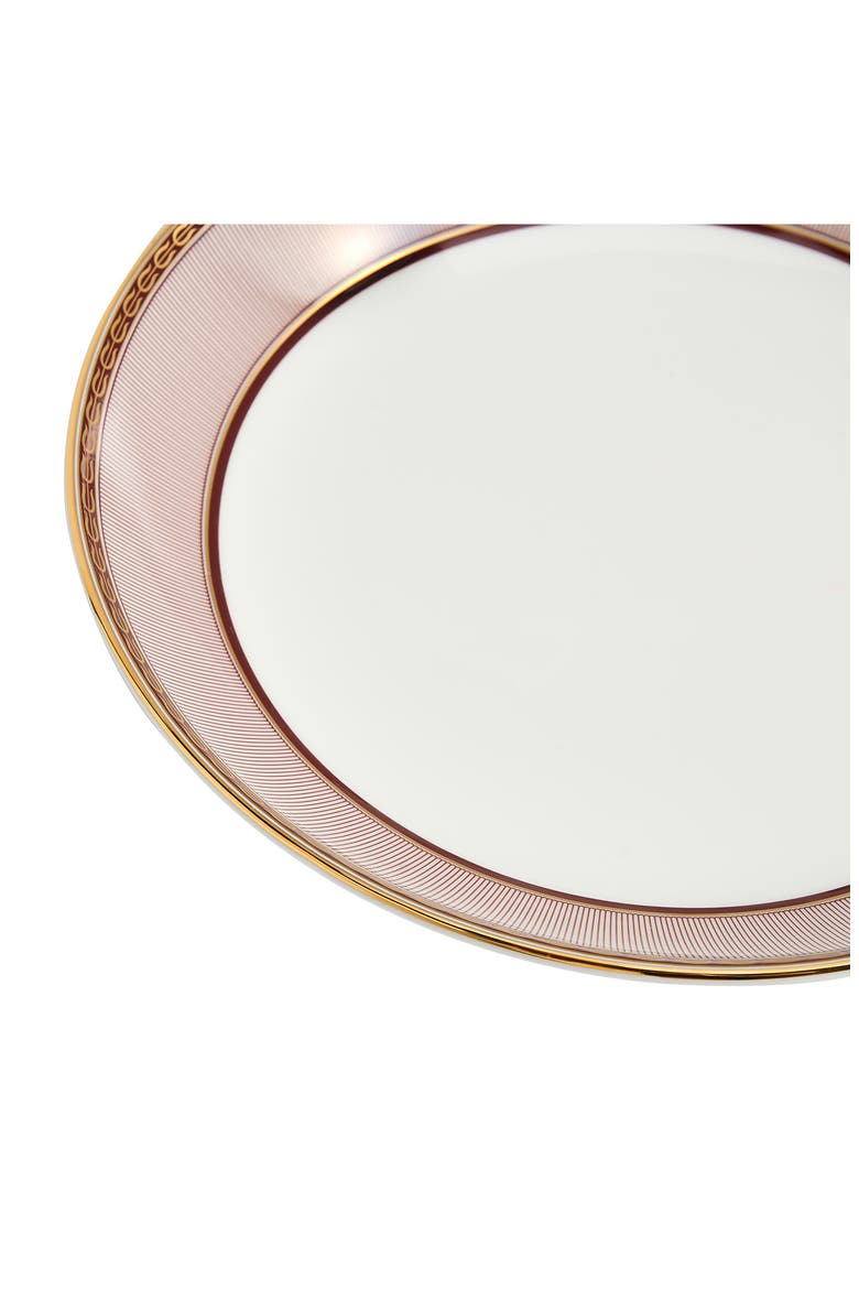Red Splendor 22K Gold Accent Deep Bone China Plate, Alternate, color, MULTI