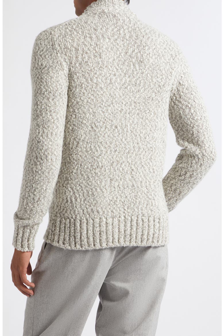 Stretch Wool Blend Full Zip Sweater, Alternate, color, 05 BROWN