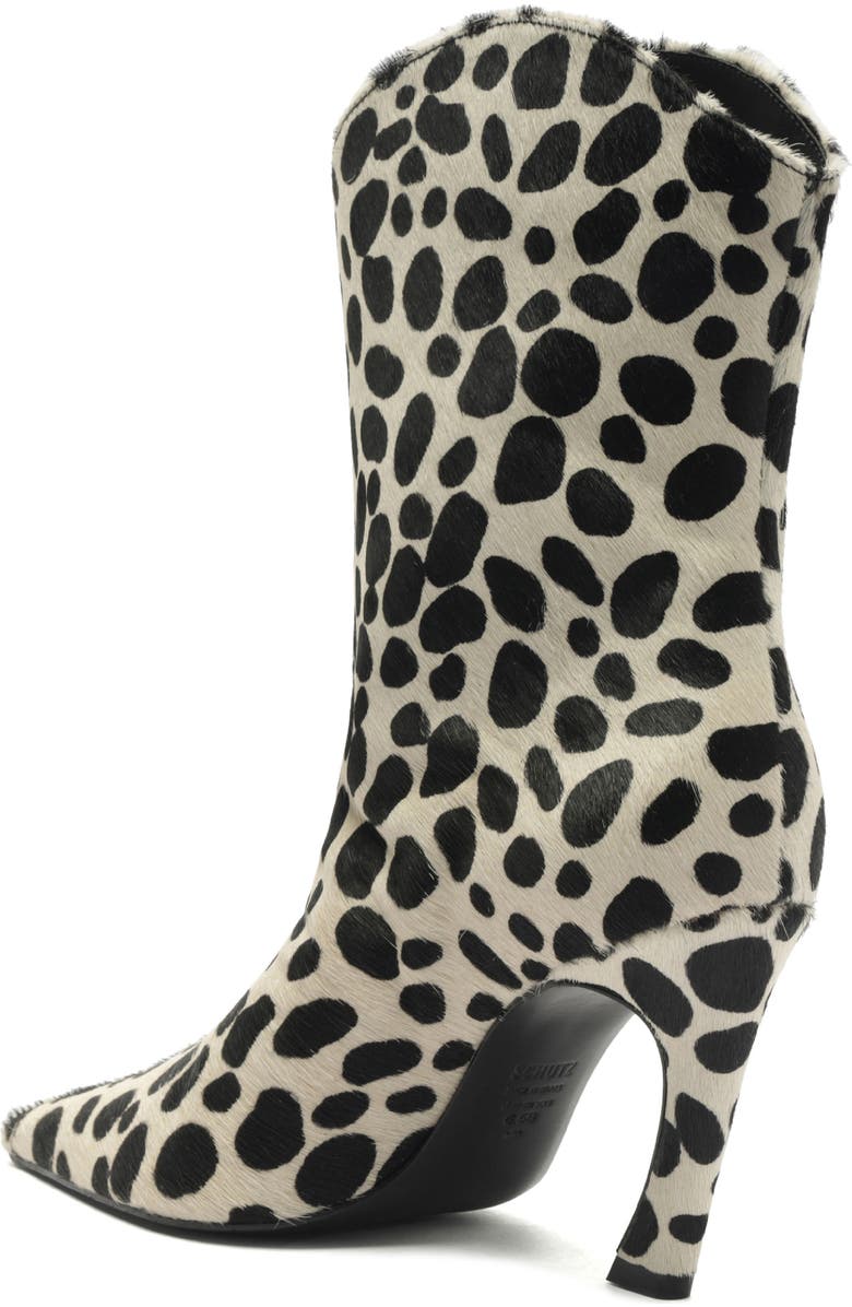 Schutz Maryann Curve Genuine Calf Hair Pointed Toe Bootie, Alternate, color,