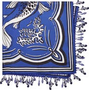 Tory Burch Fish Silk Square Scarf