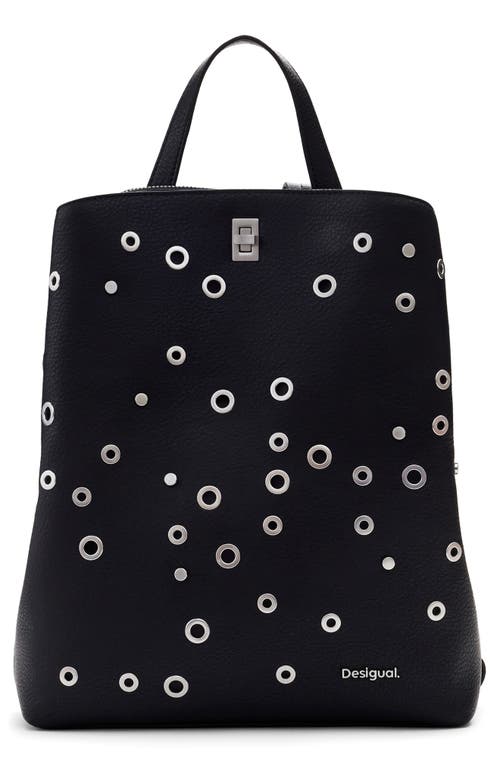 Desigual Medium Stud Faux Leather Backpack