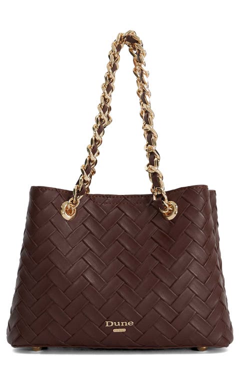 Dinidiemz Woven Faux Leather Tote