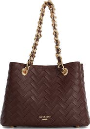 Dune London Dinidiemz Woven Faux Leather Tote