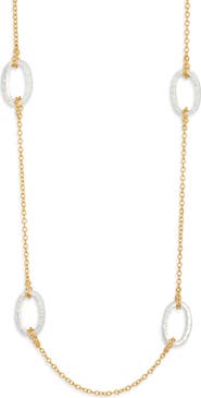 Karine Sultan Brick Station Chain Necklace