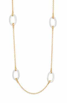 Karine Sultan Brick Station Chain Necklace