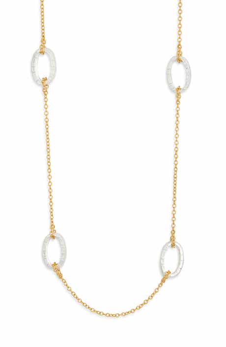 Karine Sultan Brick Station Chain Necklace