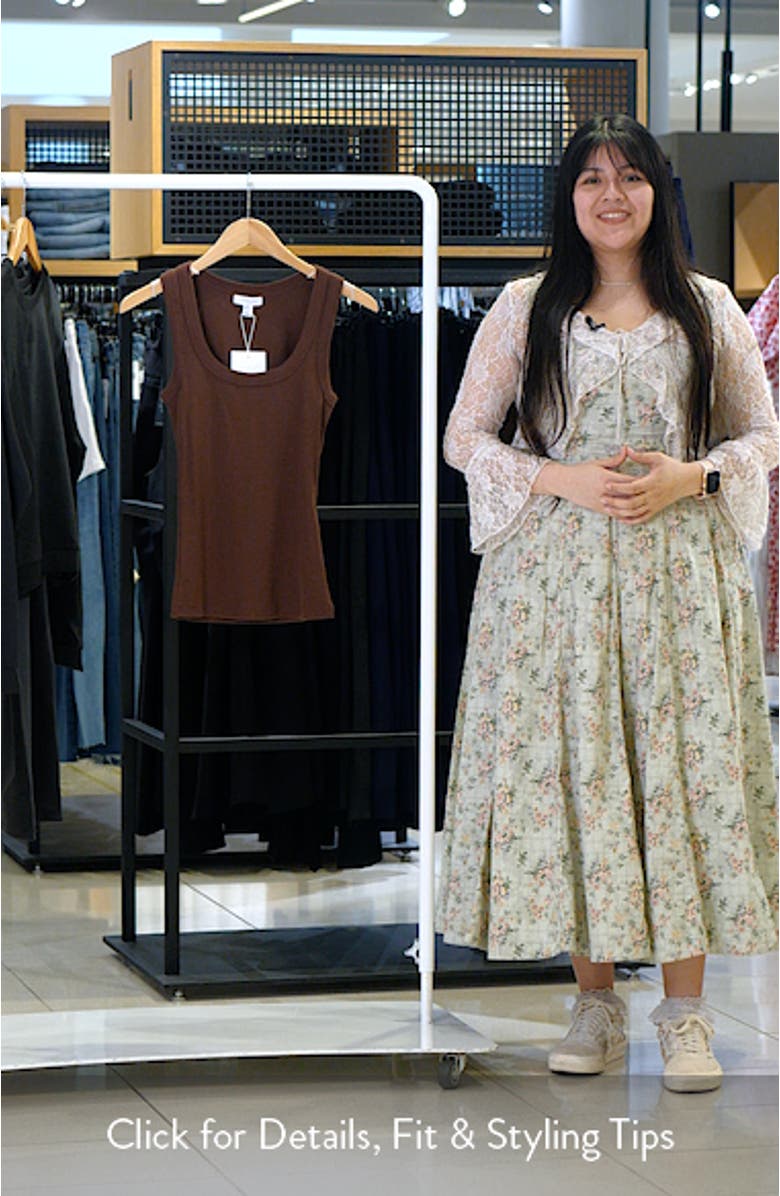 Scoop Neck Stretch Cotton Rib Tank, sales video thumbnail