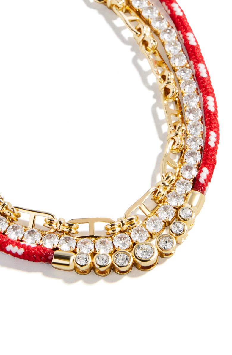 BaubleBar Rowan Layered Bracelet, Alternate, color, Red