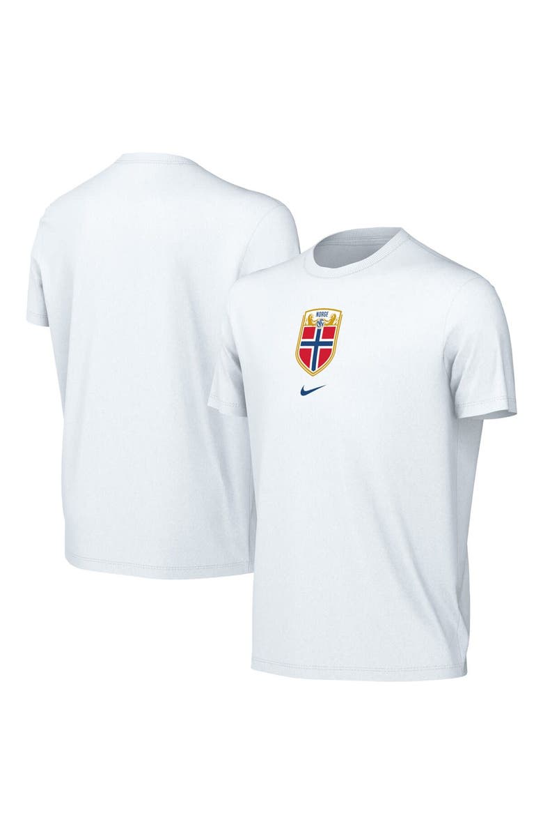 Nike Youth Nike White Norway National Team Crest T-Shirt, Main, color, White