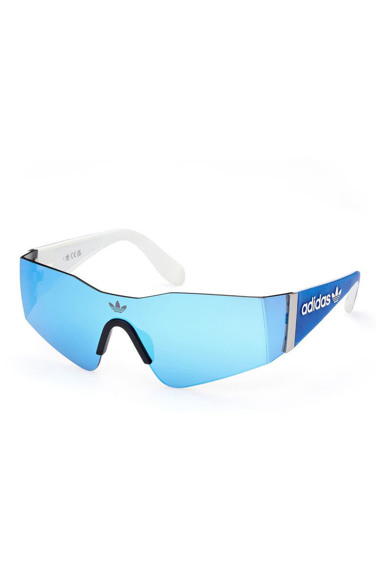 Shield Sunglasses, Alternate, color, MATTE PALLADIUM / BLUE MIRROR