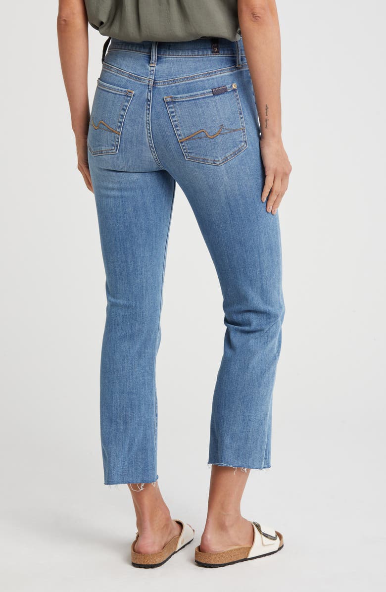 Seven High Waist Slim Kick Jeans, Alternate, color, Saltwater W/ Vintage Fray Hem