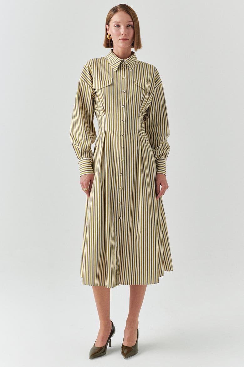 Flora Midi Dress, Alternate, color, MULTI COLOR