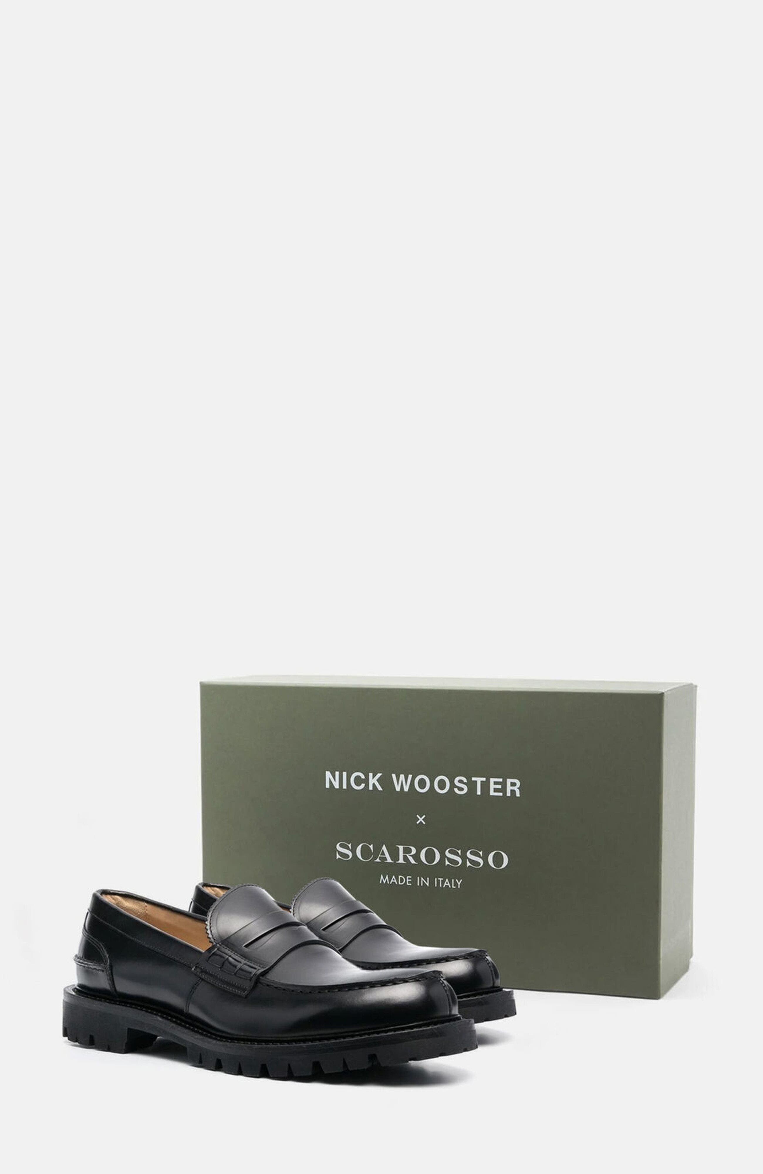 SCAROSSO Wooster II Loafers, Alternate, color, Black - Brushed Calf