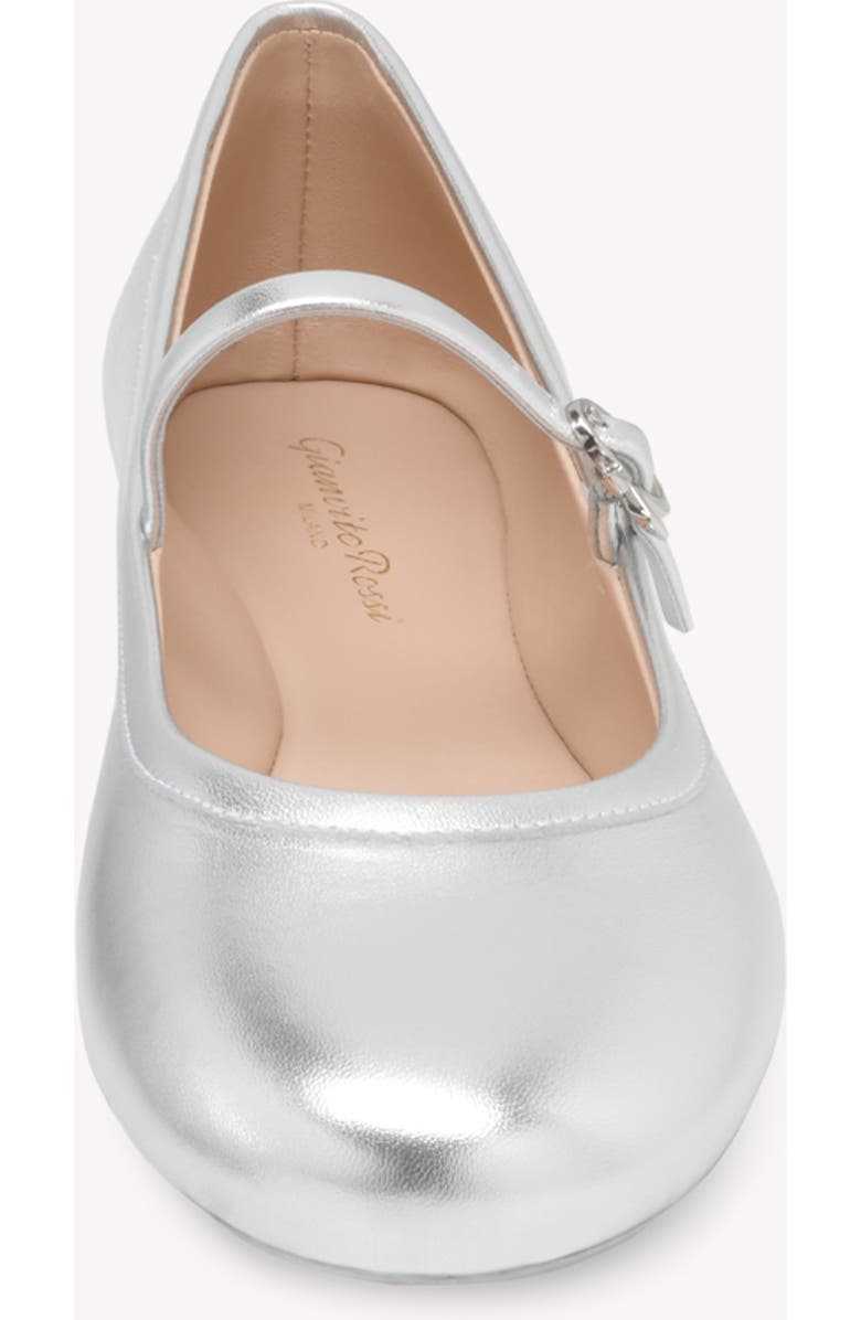 Gianvito Rossi Carla Ballerina, Alternate, color, Silver Nappa