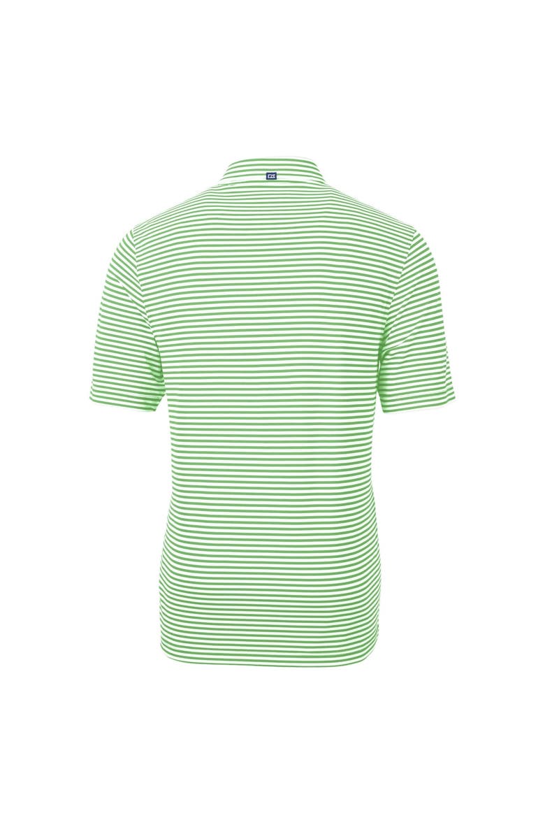Men's Cutter & Buck Kelly Green Philadelphia Eagles  Virtue Eco Pique Stripe Recycled Polo, Alternate, color, Kelly Green