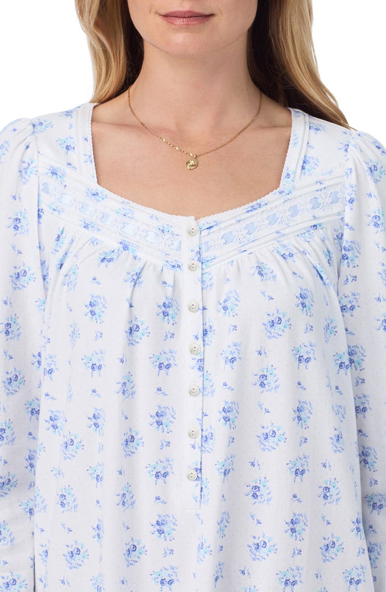 Eileen West Long Sleeve Cotton Jersey Nightgown, Alternate, color, 