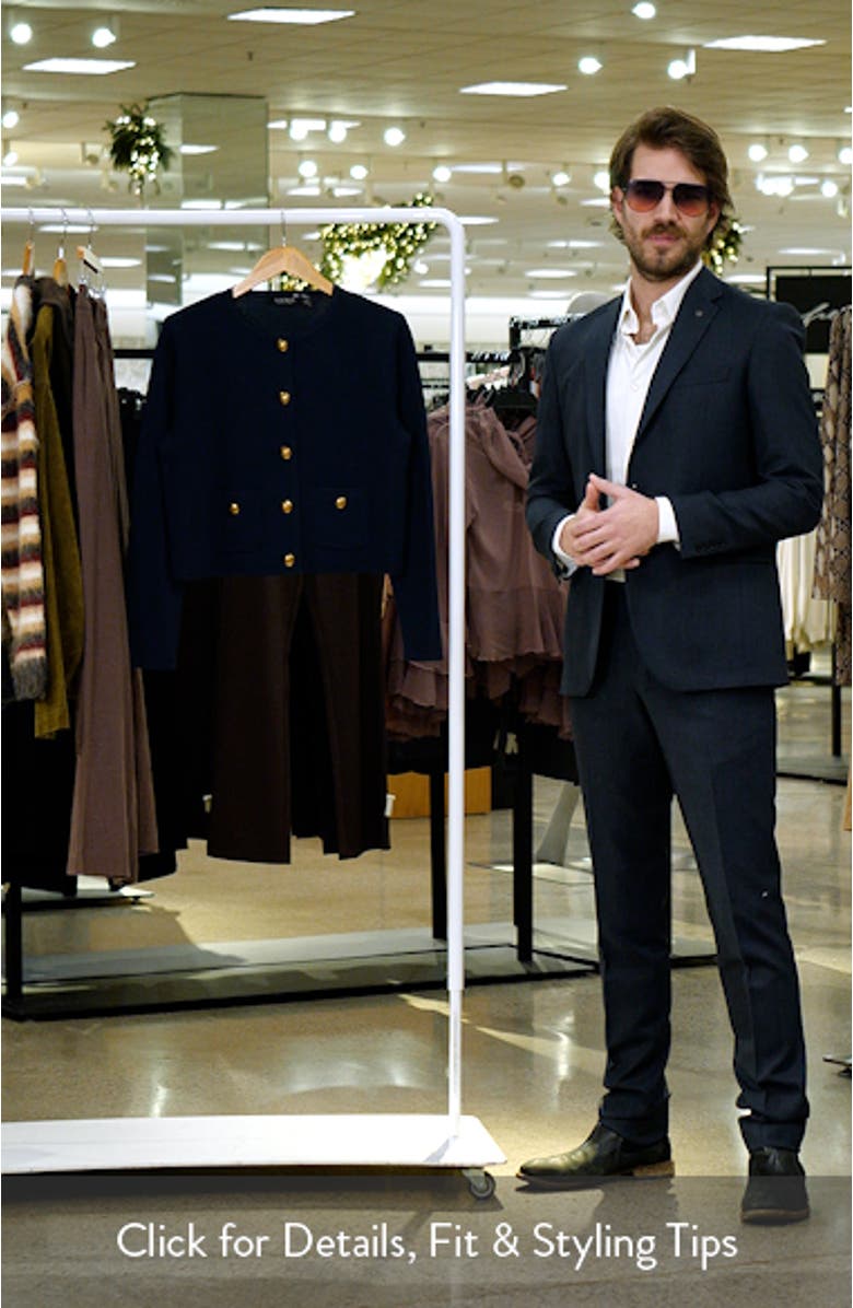 Crewneck Crop Sweater Jacket, sales video thumbnail