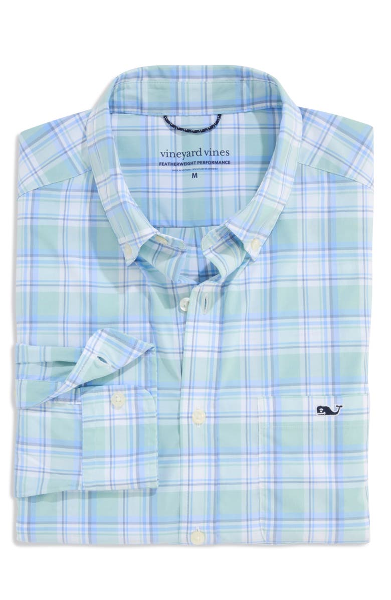 vineyard vines Long Point Plaid Featherweight Performance Button-Down Shirt, Alternate, color, 
