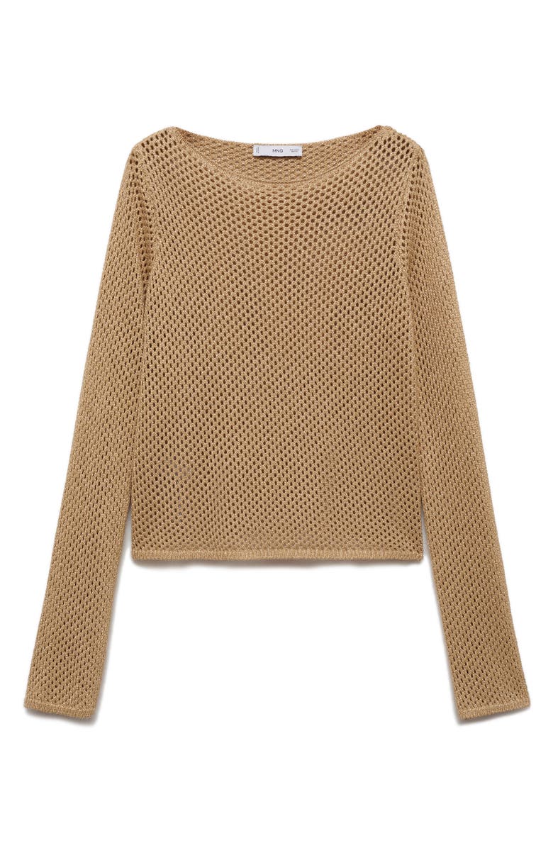 MANGO Open Stitch Metallic Sweater, Alternate, color, 