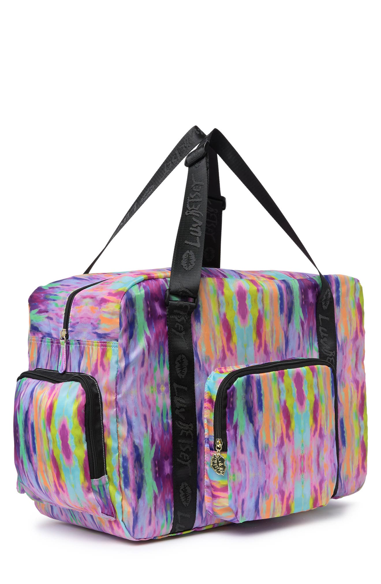 Betsey Johnson Pack-It Nylon Weekend Duffle Bag, Alternate, color, 