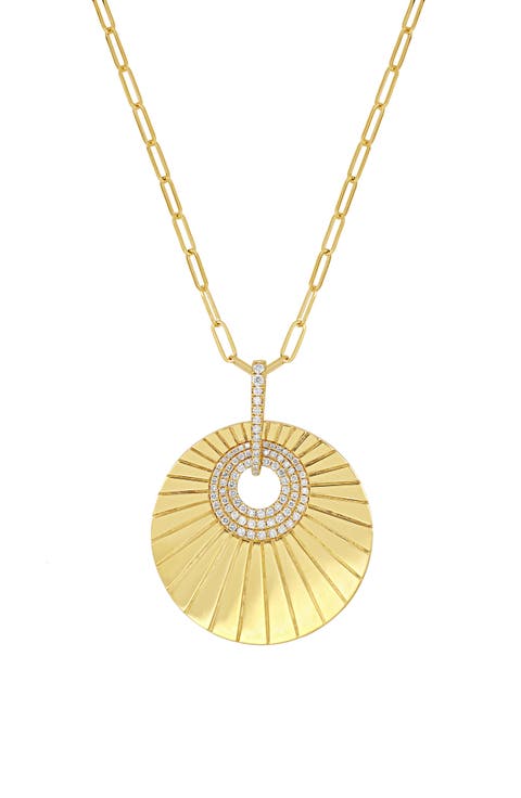Kiera Diamond Medallion Pendant Necklace