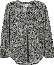 AK ANNE KLEIN Split Neck Top