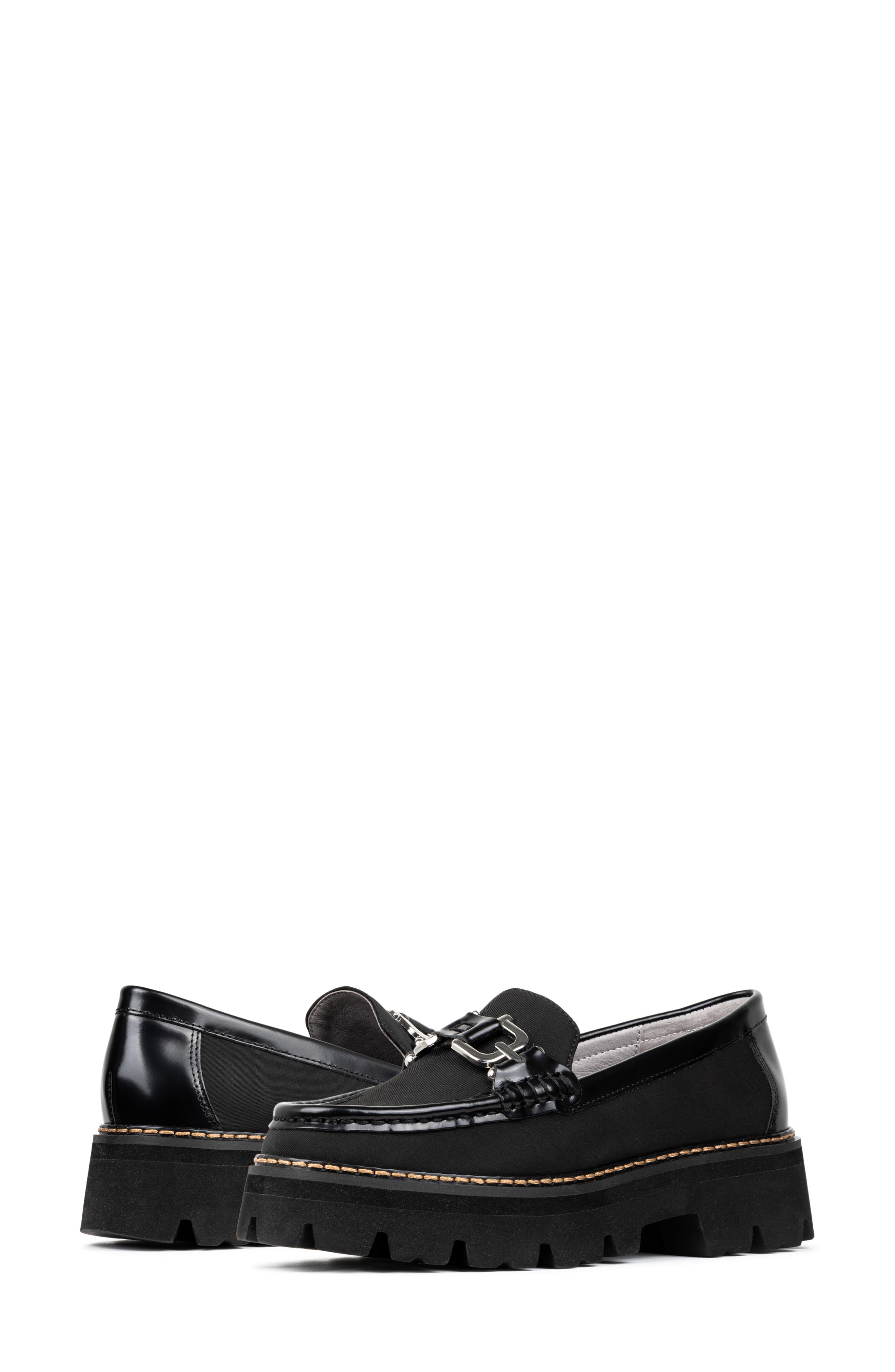 Donald Pliner Marvel Platform Bit Loafer, Alternate, color, Black
