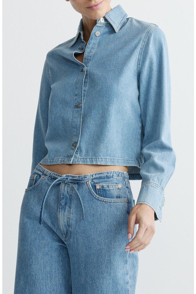 Montauk Aura Button-Up Denim Top, Alternate, color, RHONE AURA