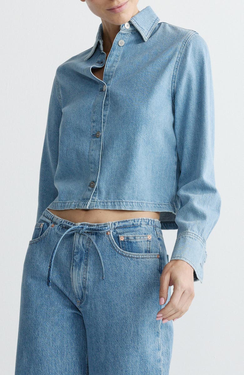 DL1961 Montauk Aura Button-Up Denim Top, Alternate, color, Rhone Aura