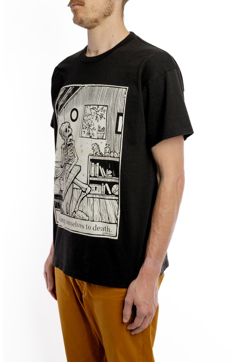 Work To Death Home Edition Heavyweight Tee, Alternate, color, Black