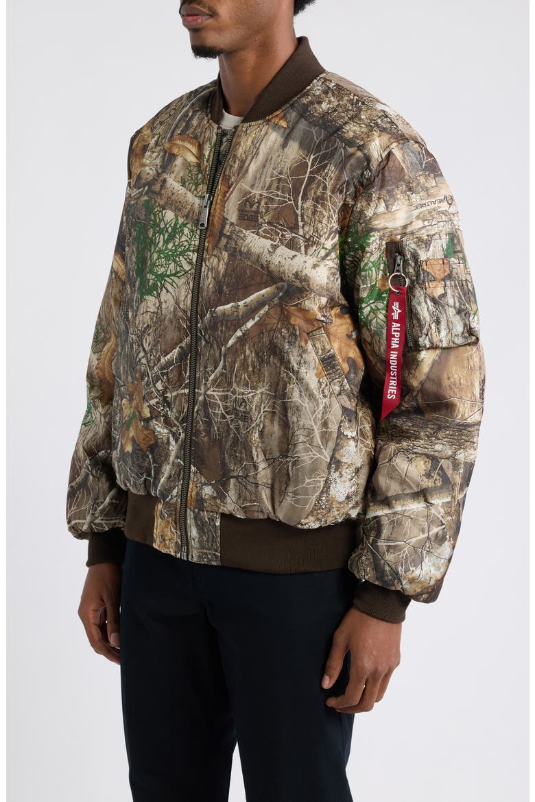 x Realtree MA-1 Relaxed Camo Bomber Jacket, Alternate, color, REALTREE CAMO