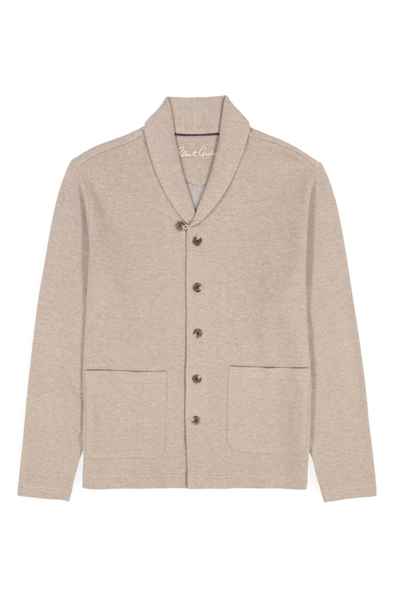 Robert Graham Adriano Shawl Collar Cotton Cardigan, Alternate, color, Tan